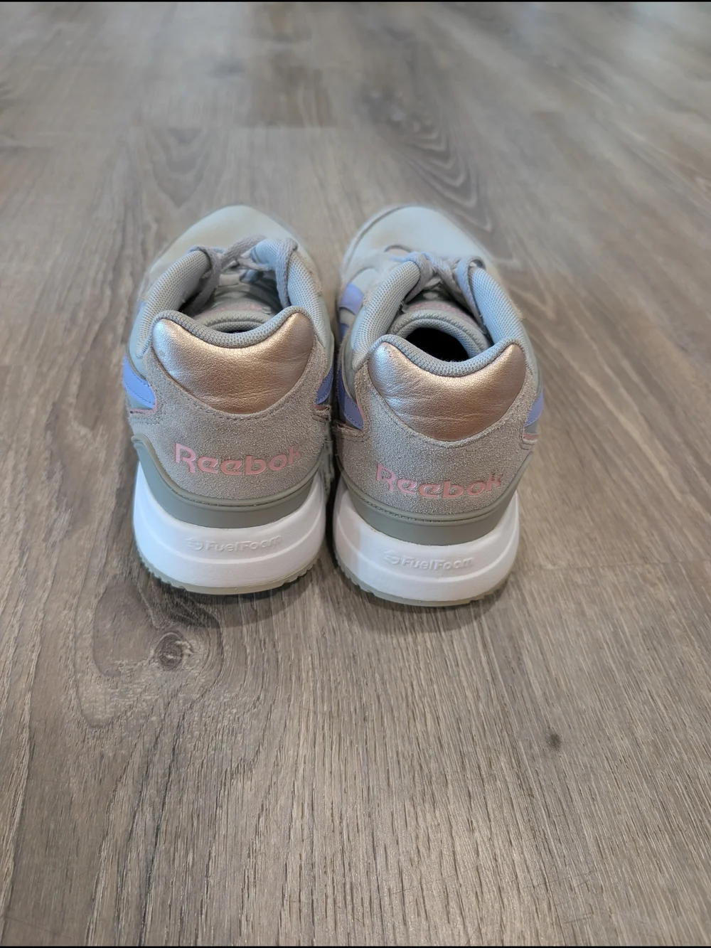 Reebok GL 1000 Grey Suede Pastel Pink Blue Retro Heritage Lifestyle Sneakers